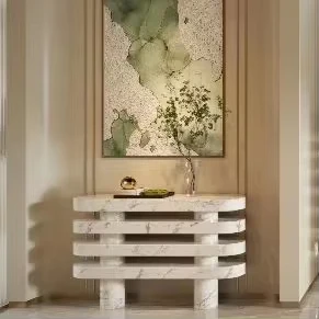 Modern Luxury Marble Console Table for Home Hotel Elegant Living Room Hallway Entrance Furniture