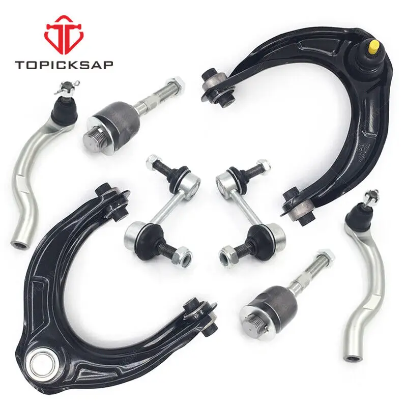 TOPICKSAP 8pcs Suspension Kit Front Control Arm Tie Rod Sway Bar for Honda Accord 2008 2009 2010 2011 2012 51520TA0A03