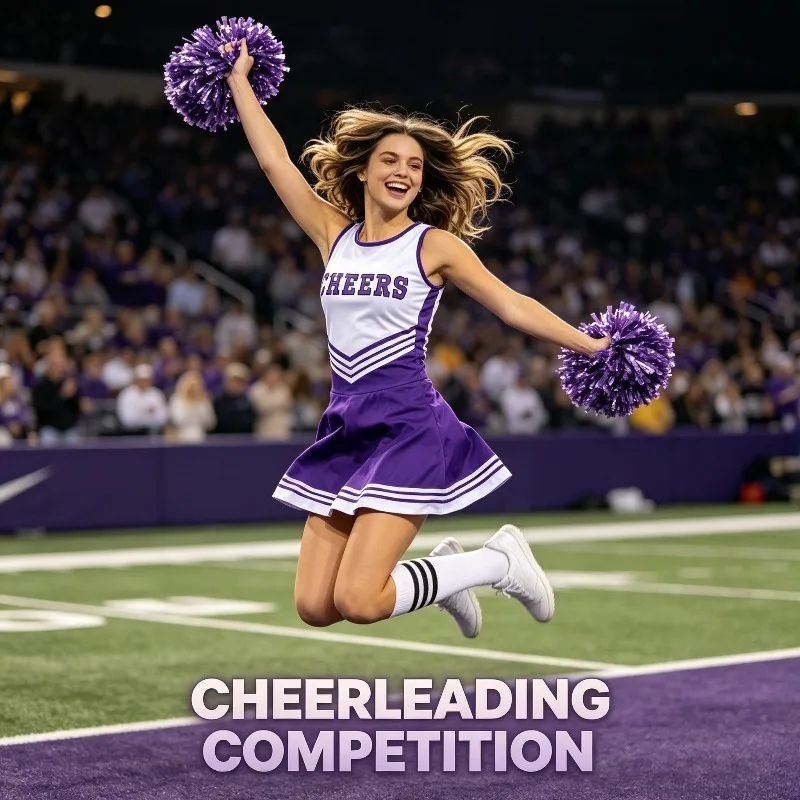 2026 Women’s Cheer Squad Jumpsuit Cheerleading Performance Dress Football Match Dance Costume for Shows