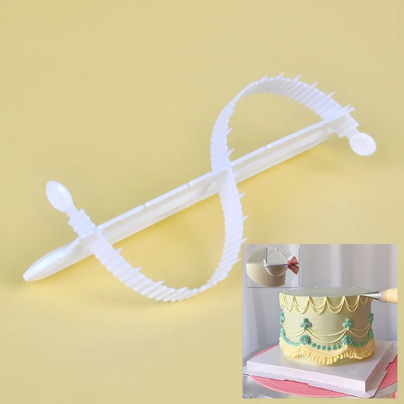 New Cake Decorating Curved aid With Scale Ruler Cream Decoration Skirt Marker Novice Home DIY Baking Tool Buttercream Leveling