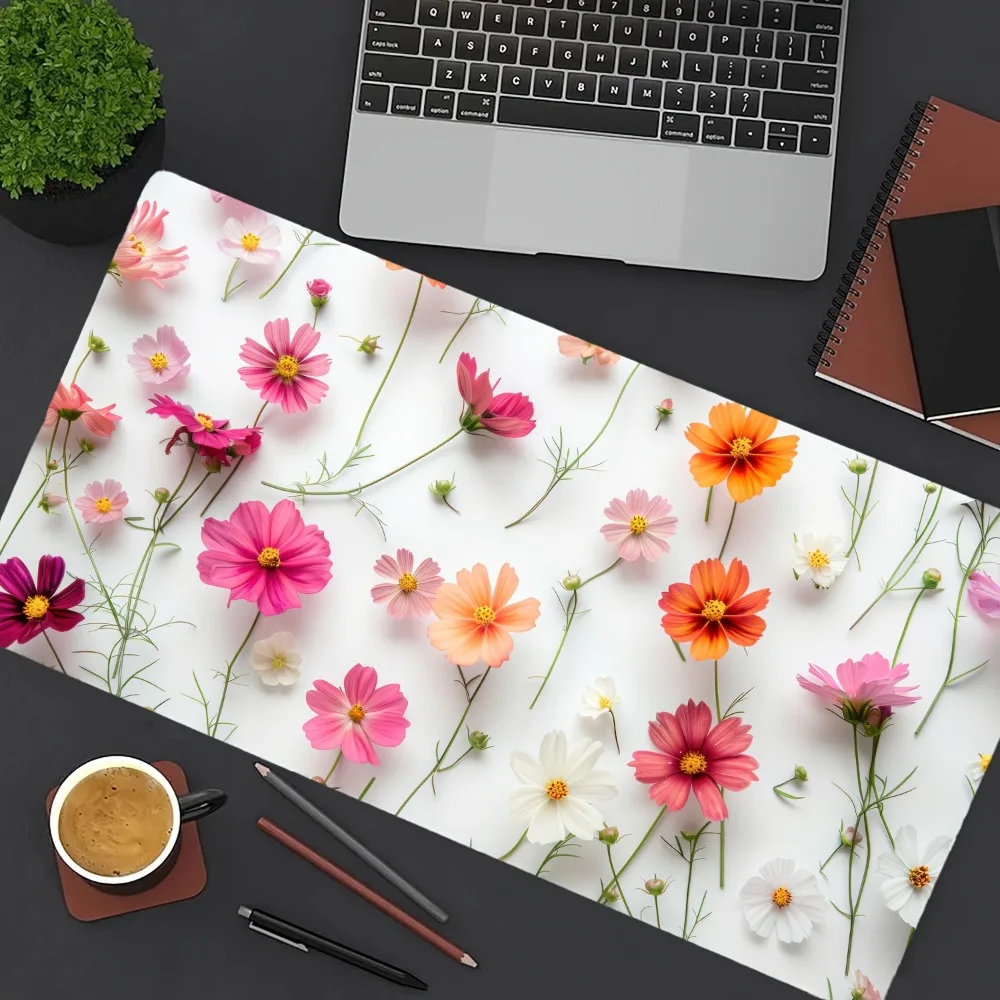 Anti-slip rubber mouse pad, flower-shaped extension desk, anti-slip rectangular mouse pad,suitable for offices,schools and homes