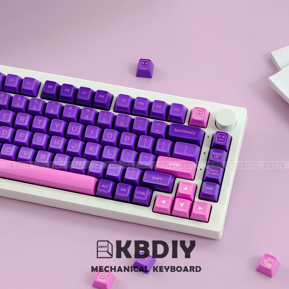 Imagem -03 - Kbdiy-teclados Mecânicos para Gmkfans Inazuma Keycaps SA Perfil Iso Pbt Keycaps Roxo Personalizado 160 Teclas por Conjunto Gmk64 Gmk67 K500