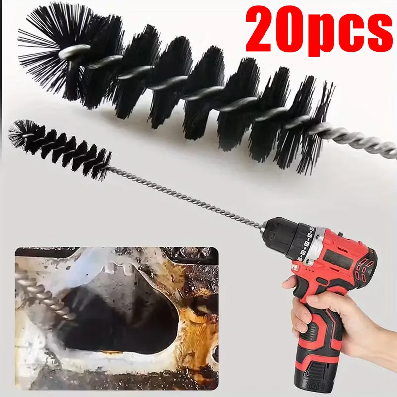 

20pcs Car Air Door Carbon Deposit Cleaning Brush Stainless Steel Gap Engine Air Inlet Combustion Chamber Cylinder Brushes Tools