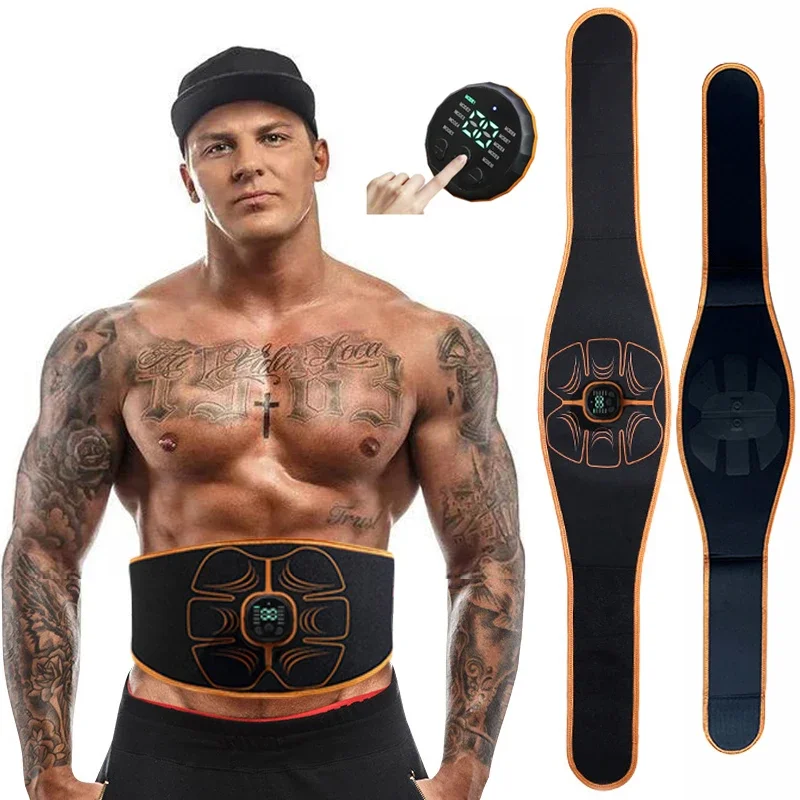 

New Abs Trainer Belt EMS Abdominal Muscle Stimulator Electric Toning Belts USB Waist Belly Weight Loss Home Gym Fitness Massager
