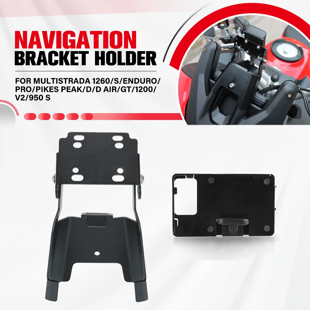 

For Ducati Multistrada 1260/S/Enduro/Pro/Pikes Peak/D/D Air/GT/1200/V2/950 S Motorcycle GPS Smart Phone Navigation Mount Bracket
