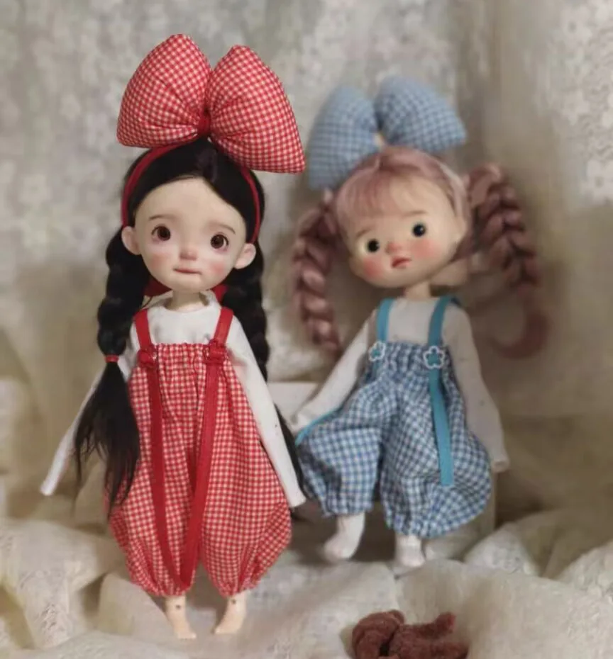 

3pcs 2026 kawaii T-shirt+adjustable overalls+bow tie for Blythe/landoudou(Fit for Lulu,ymy24,Ob22,24,26,zone, Jenny)