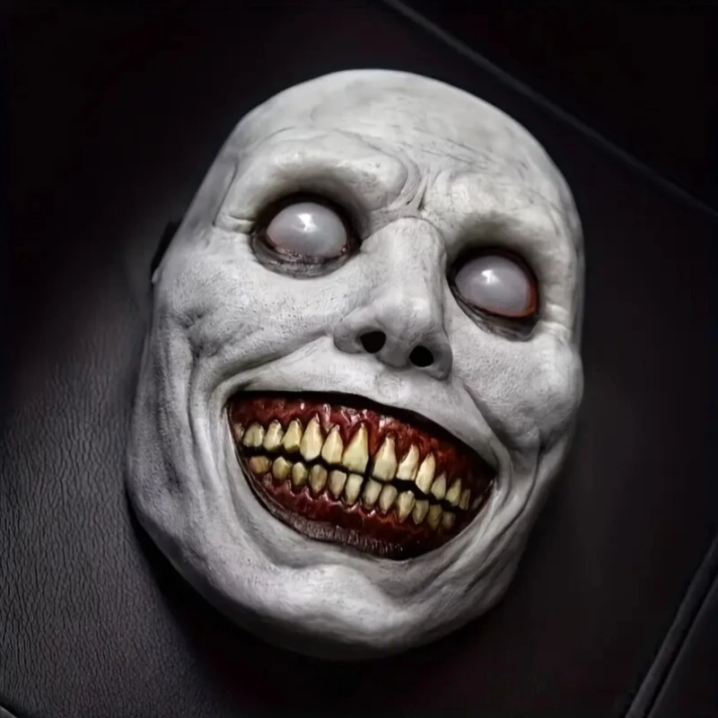 Masque d'halloween démon effrayant, couverture faciale blanche effrayante, accessoire de Cosplay pour maison hantée, Costume de fête d'horreur, 1 à 4 pièces