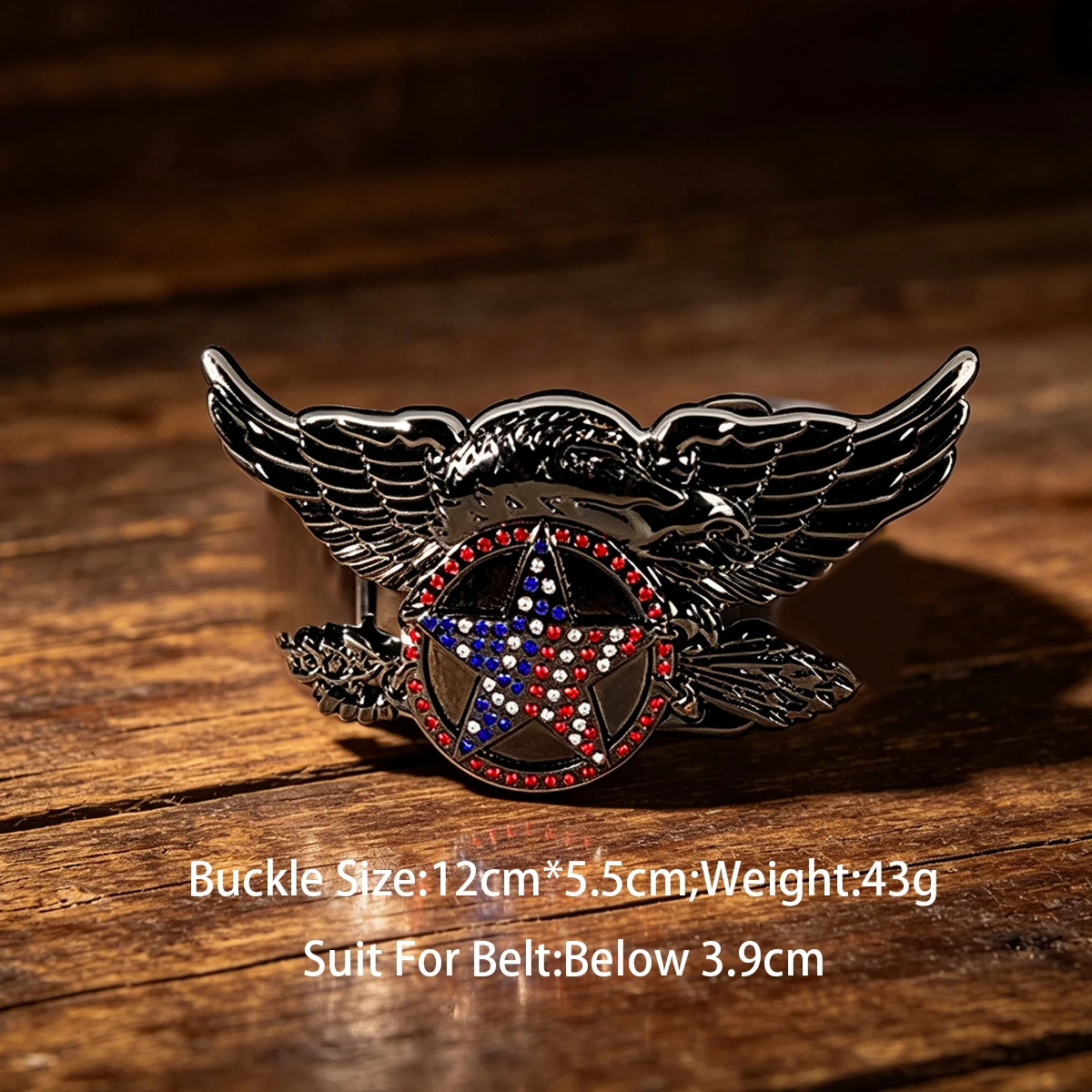 BuckleClub zinc alloy retro flying eagle belt buckles for 3.6-3.9cm width belt Trendy Western dragon Snake Gothic Punk Buckle view 3