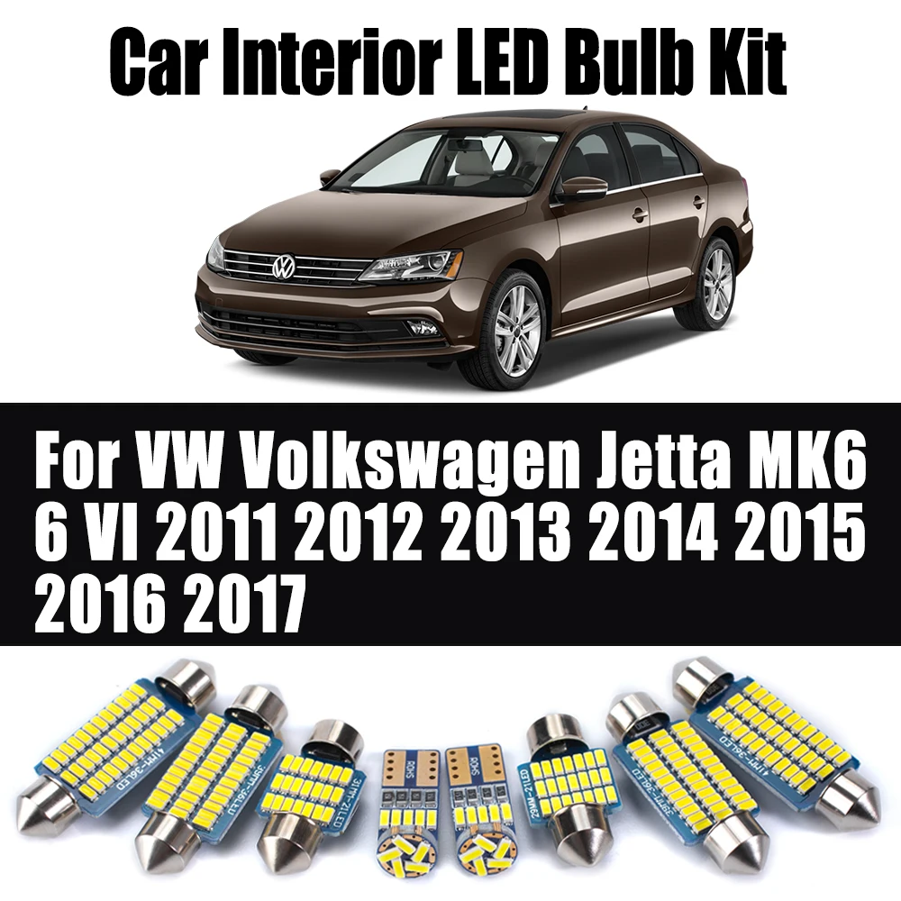 

13 шт. светодиодный внутренний светильник для чтения карт для ног для VW Volkswagen Jetta MK6 6 VI 2011 2012 2013 2014 2015 2016 2017 комплект автомобильных ламп