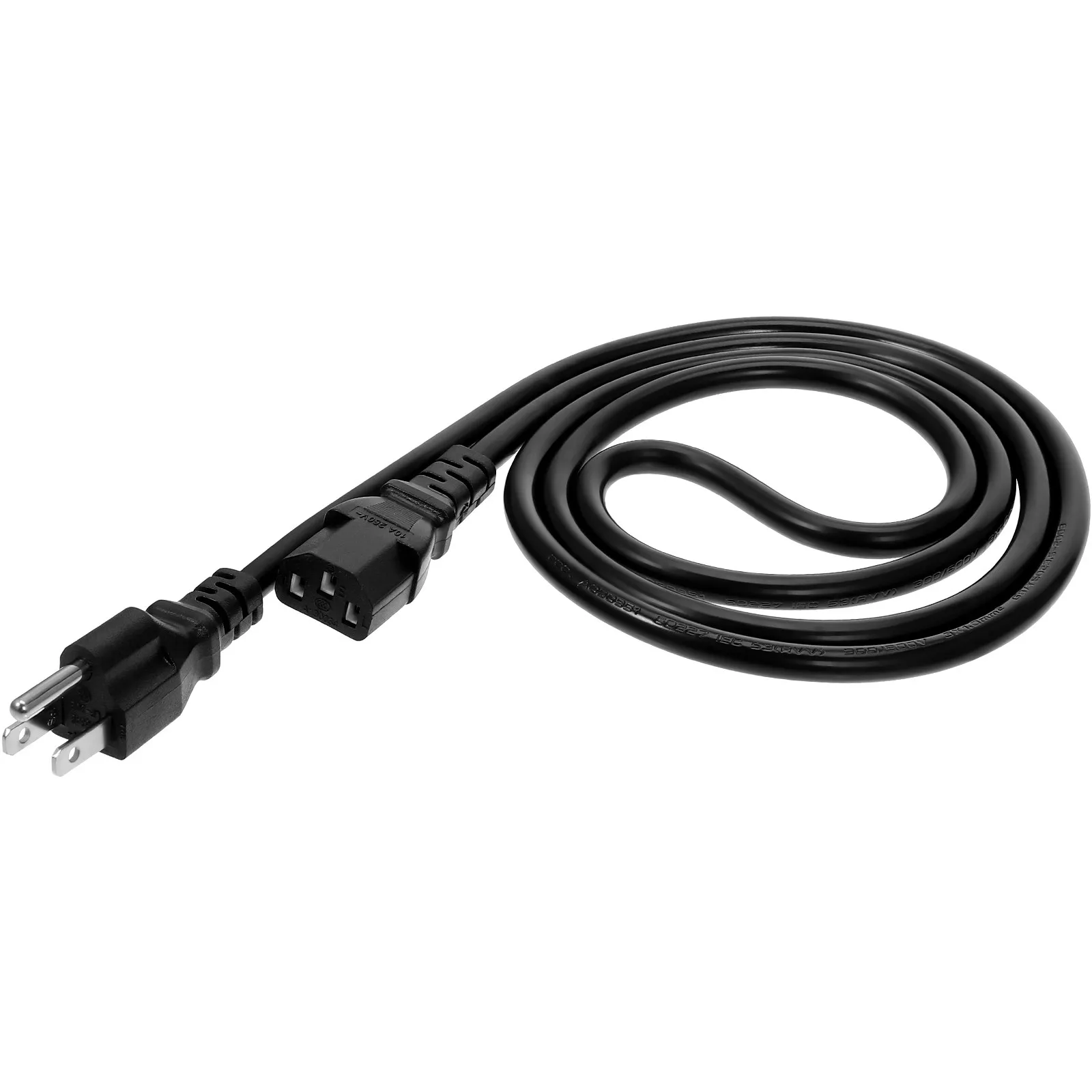 Power Extension Cord Electric Appliance Power Cord 1.5m Us Plug 3 Prong Replacement Cable for Rice Cooker Computer Monitor