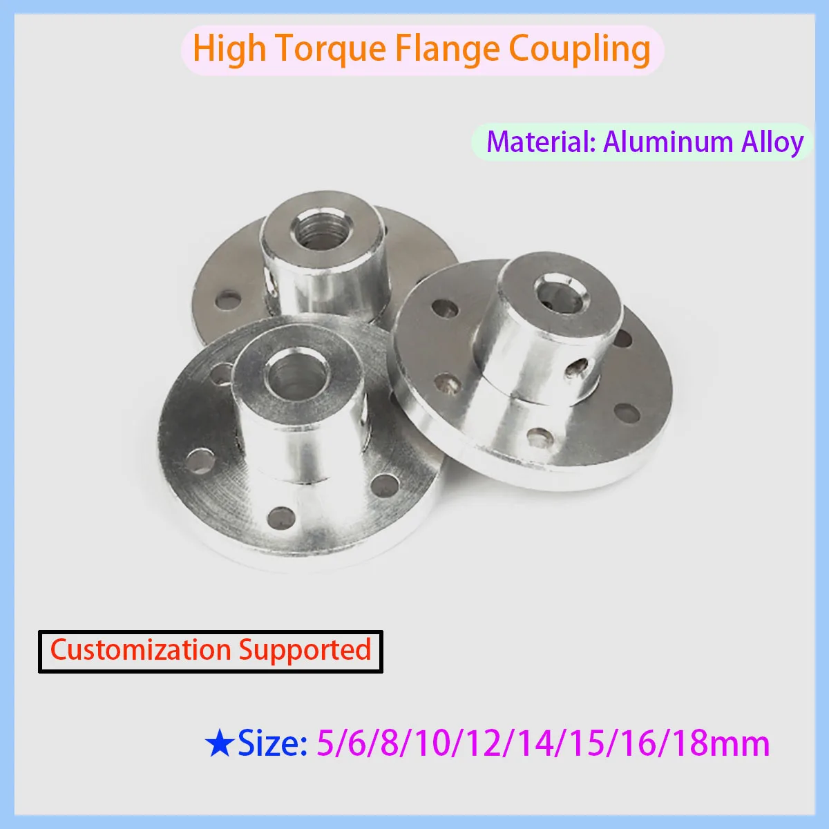 

High Strength Flange Coupling Joint Keyway for Omnidirectional Wheels 5 6 8 10 12 14 15 16 18 mm
