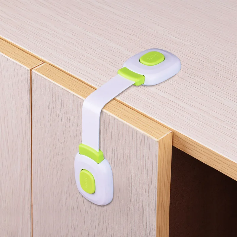 Push Type Child Safety Lock Refrigerator Cabinet Punch Free Lock Multifunctional Child Protection Lock Home Accessories
