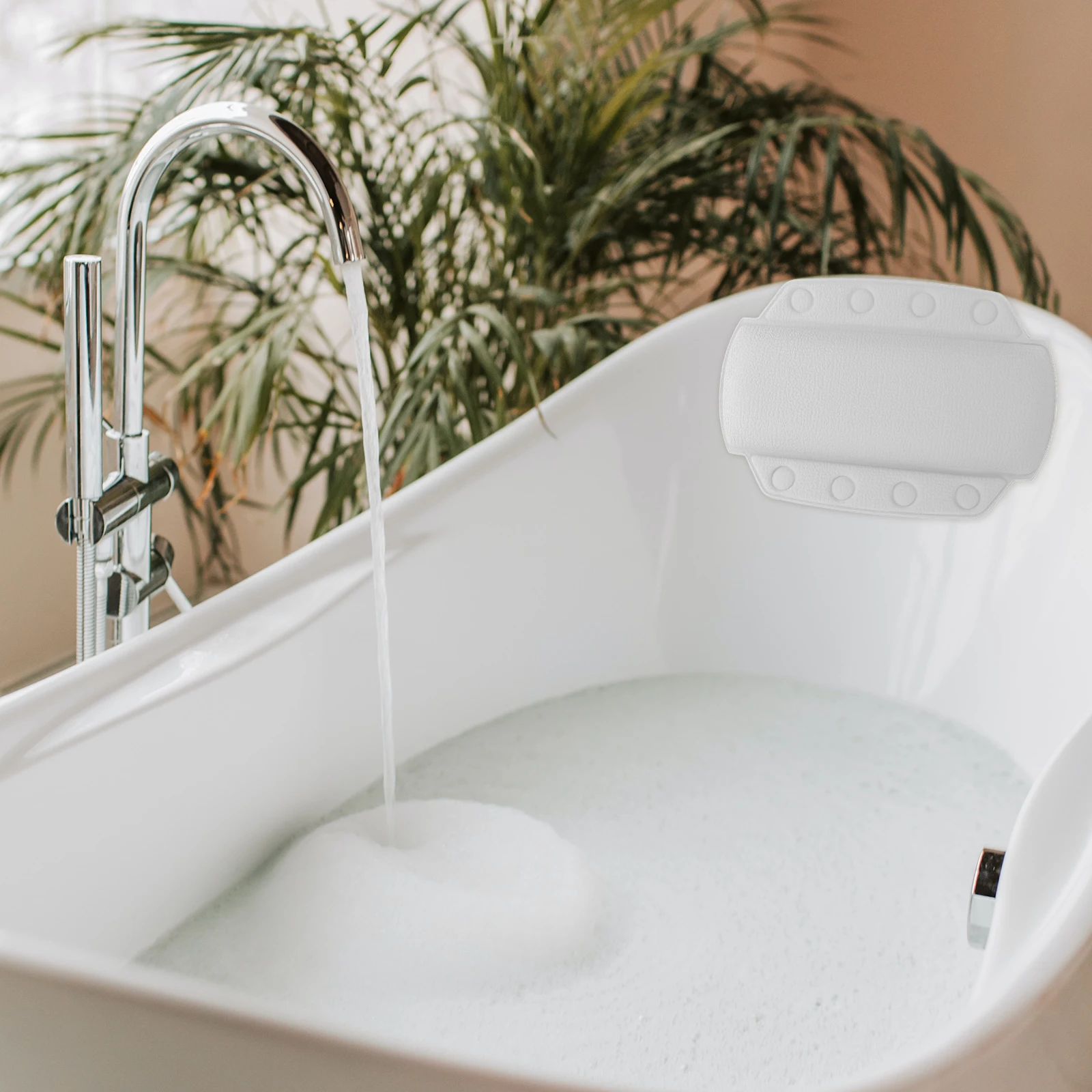 

Bathtub Pillow Bath Tub Headrest PVC Foam Nonslip Suction Cup Comfortable Neck Support Spa Accessories Relaxation Home Bathing