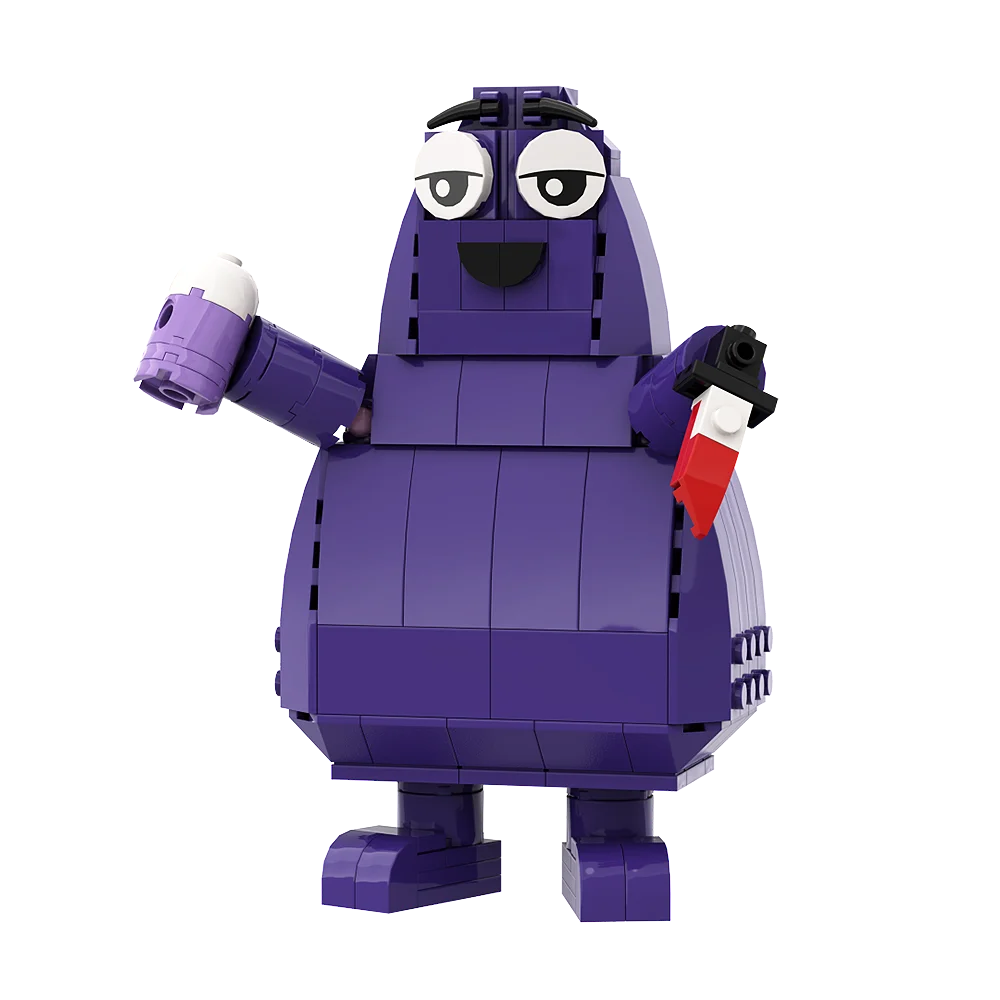 

Moc Purple Grimace Shake Man Building Blocks Ideal Hot Sale Killing Figure Brick Set Children Toy Birthday Gift Adult DIY Model