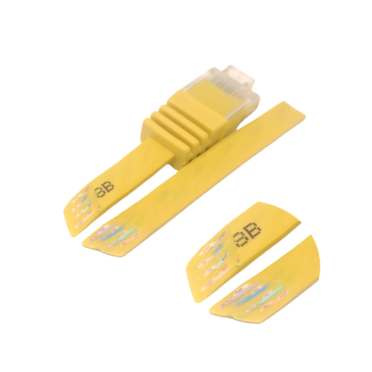 Flat Patch Cord Cat 6 UTP Network Cat6 Short Ethernet Cable Computer Router Modem PS4/5 Xbox Gaming RJ45 Connector Yellow White