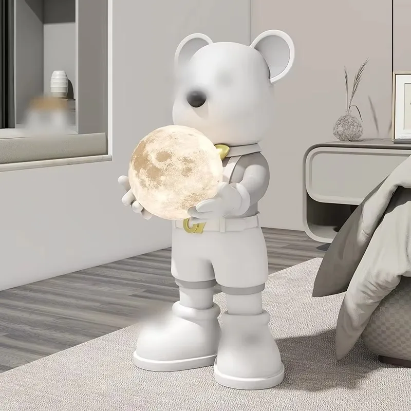 New Violent Bear Hug Moon Lamp Landing Ornaments Living Room Bedroom Bedside Table New Home Housewarming Ornaments Gifts