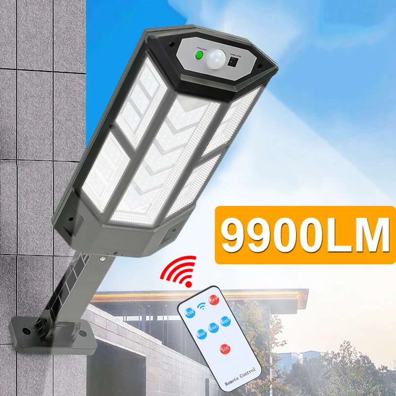 

9900LM Newest Solar LED Lights Outdoor Solar Lamp Of Motion Sensor 4 Mode Waterproof IP65 Solar Garden Light Street Yard Lantern