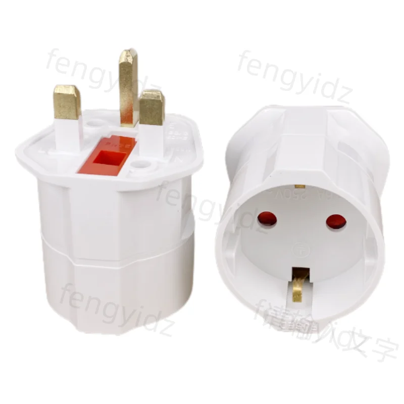 Universal Copper UK Plug Adapter European To British Singapore Malaysia Travel Adapter EU To UK Power Adapter Type G Fused Plug