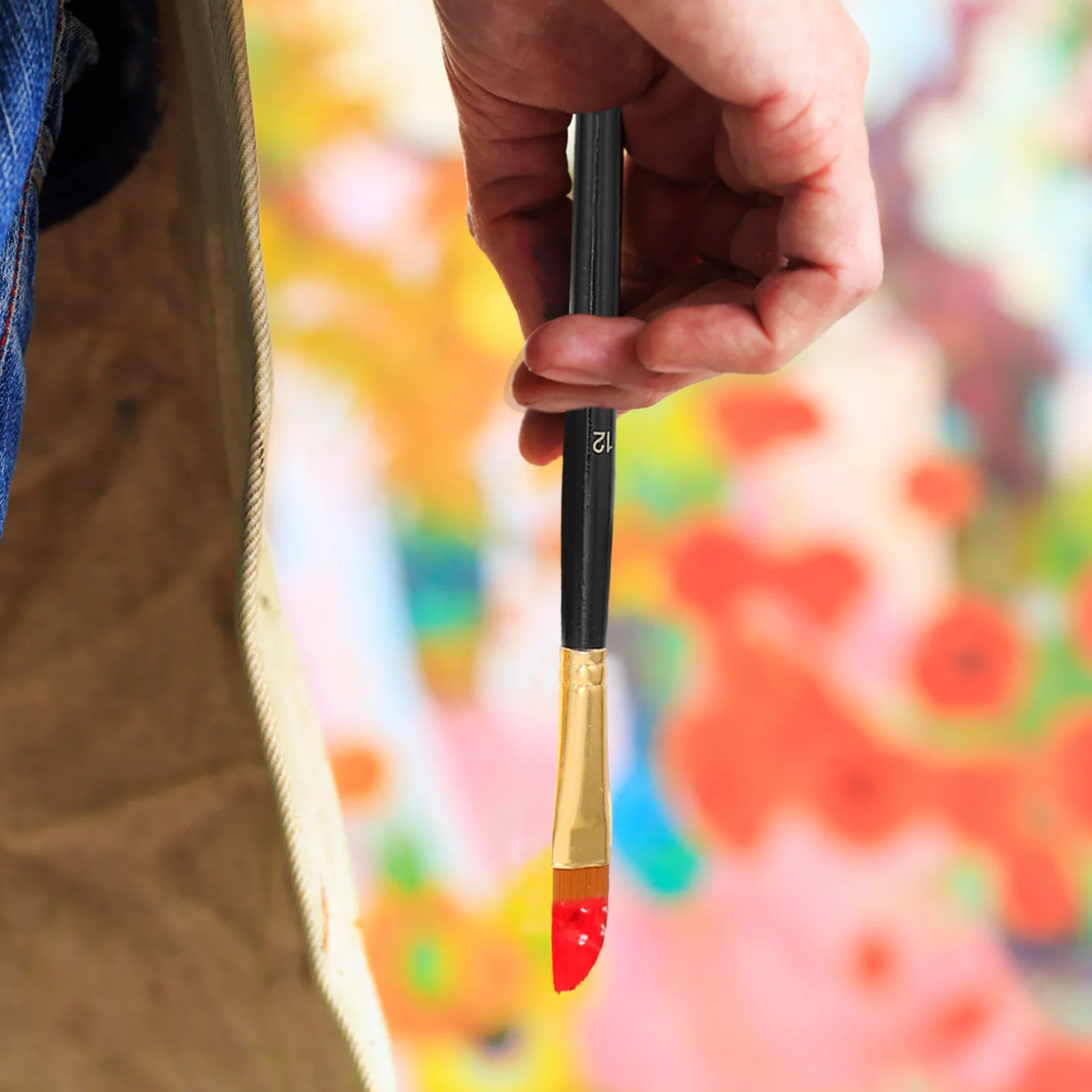 

1Set Oil Painting Brushes Set Nylon Hair Durable Paintbrushes for Kids DIY Graffiti Gouache Watercolor Drawing Art Supplies