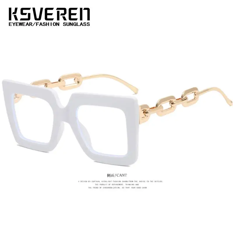KSVEREN Oversize Square Reading Glasses Anti Blue Light Lens Women Classic Prescription Glasses Frame Fashion Presbyopic Glasses