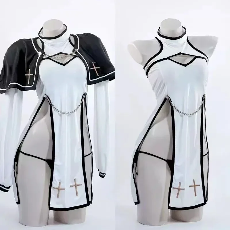 

Cos Suit Sexy Cleansing Priest Close-fitting Elastic Priest Uniform Tight-fitting Two-dimensional Costume in Another World