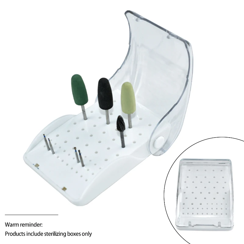 Dental Plastic Disinfection Bur Box Drill Placement Storage Box Dentist Autoclave Sterilizer Case Rack Disinfection Holder