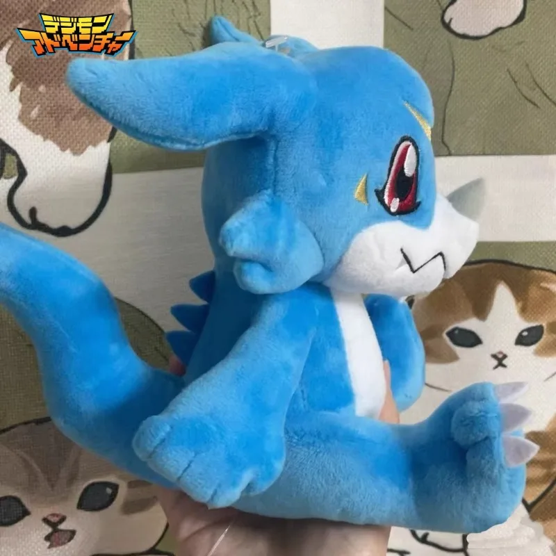 Digimon-muñeco de Peluche de Anime v-mon, Peluches de dibujos animados Kawaii, decoración de habitación, almohada de Peluche para niños, adorno, regalos de vacaciones