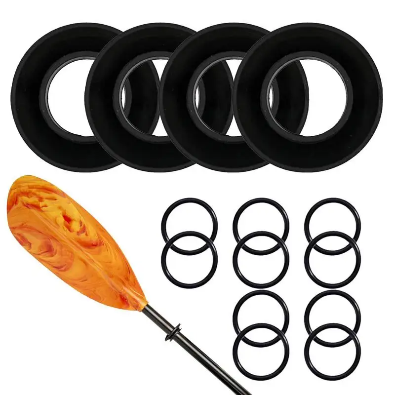 

Drip Rings For Kayak Paddles 4 Pcs PVC Splashing Guards Universal Kayak Paddle Accessories Splashing Guards With 10 Non-Slip