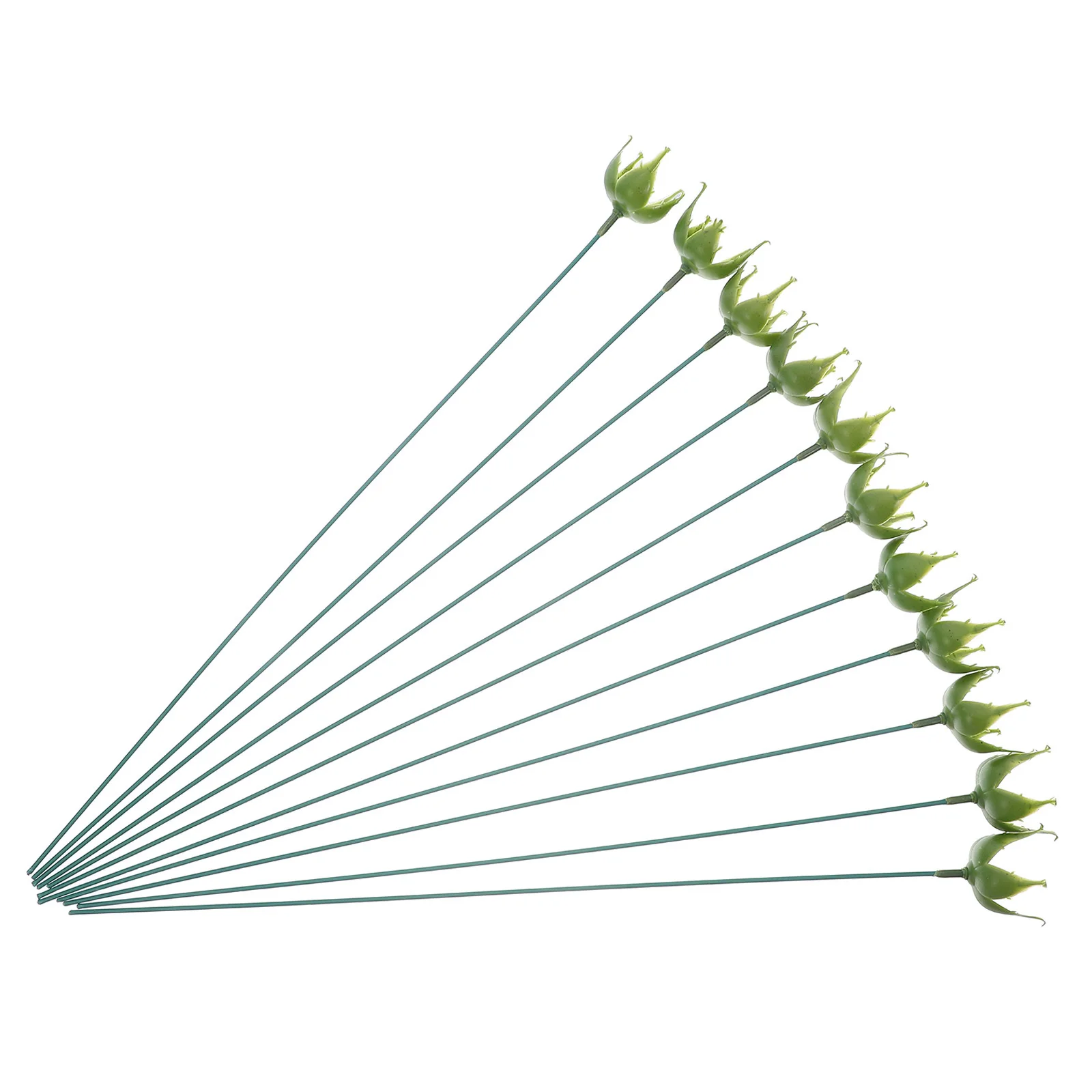 

50Sets Artificial Flower Calyxes Rose Sepals Realistic Stems for DIY Flower Arrangements Bouquet Supplies Realistic Rose Sepals