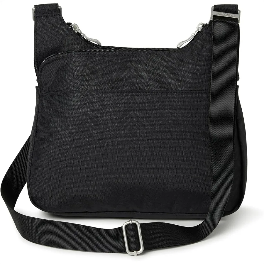 Cross Over Crossbody Women 11x8.5 Medium Travel Bag Lightweight WaterResistant Nylon Organized Handbag Purse