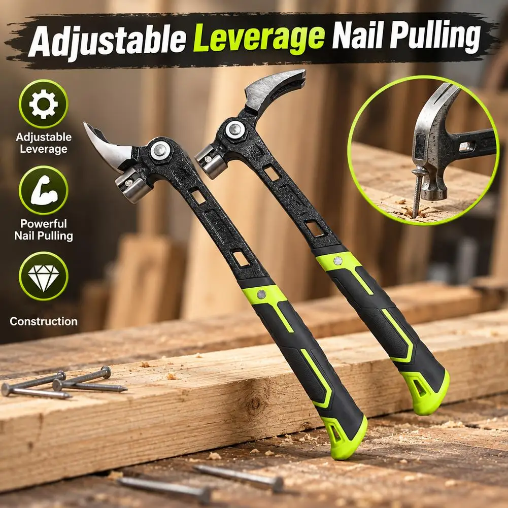 Multi Functional Sheep Horn Hammer With Adjustable Hammer Head Angle For Woodworking, Decoration, Auto Repair, Home And Outdoor
