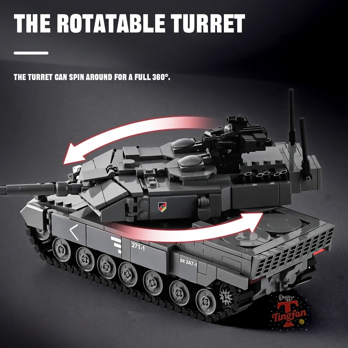 

Military Series Main Battle Tank with Soldiers Building Blocks Set Leopard 2A7+ Type 10 Tank Army Kids Toys Gifts for Boy 898pcs