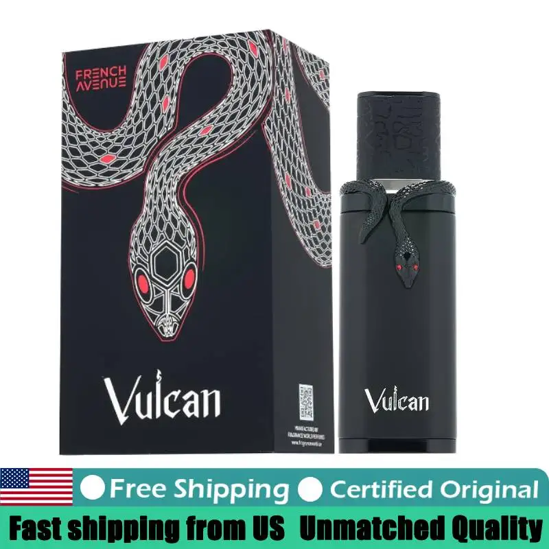 

French Avenue Vulcan Black Friday 3.4 Oz Original Arab Perfumes 100 ML Natural Lasting Leather Woody Pheromones Perfume for Men