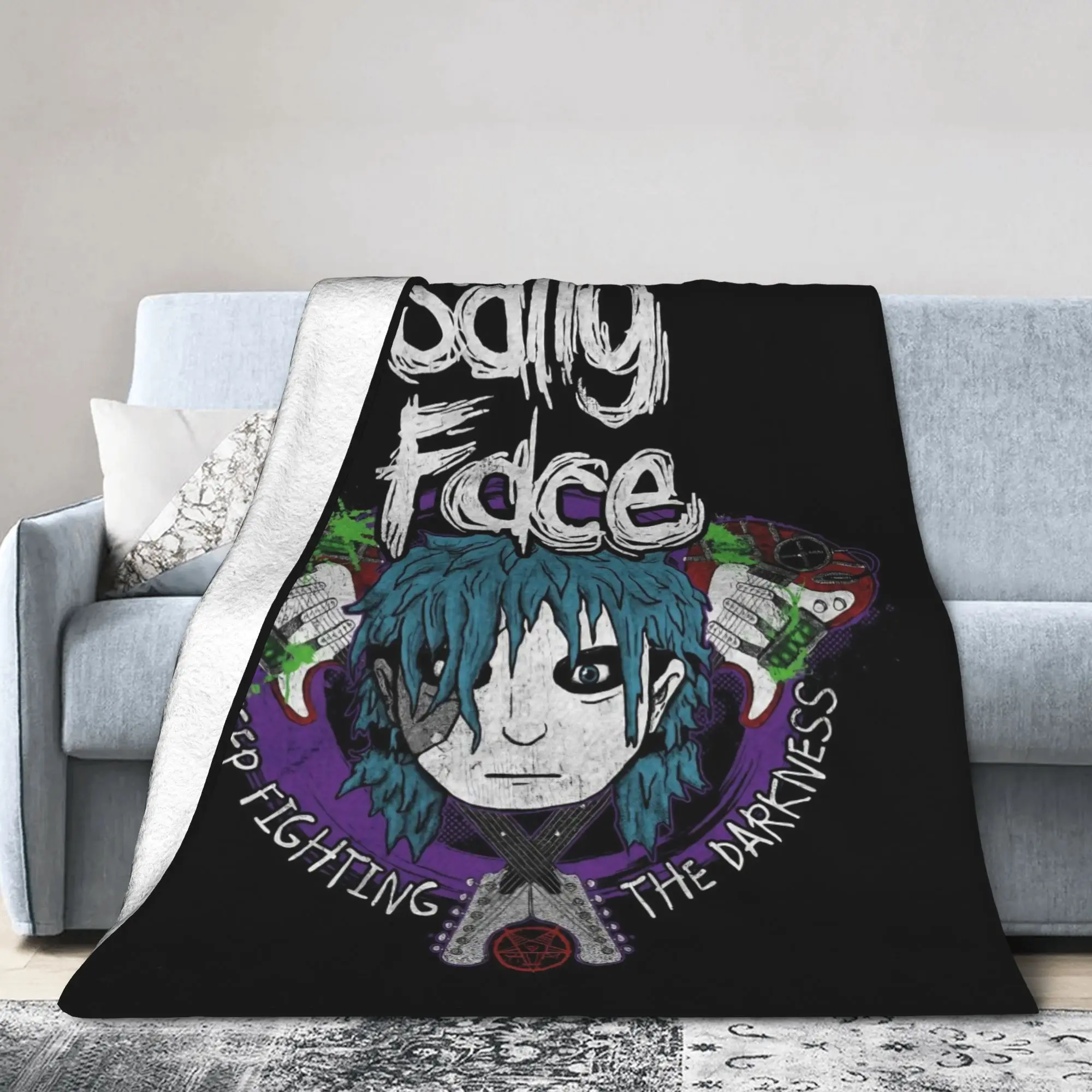 Sal Fisher Mask  Gothic  Game   Blankets Sally Face  Wool Funny Breathable Throw Blanket for Bed Sofa Spring Autumn