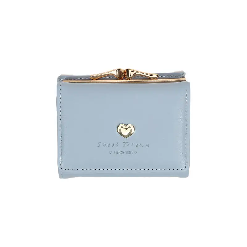 Women Wallet Loving Heart Short Women's Wallet Card Holder Girls Mini Woman Fashion Lady Coin Purse For Female Clutch Bag NEW