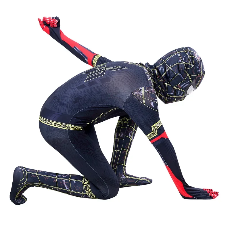 Costume de carnaval SpidSuffolk pour hommes, loin de chez soi, sourire, héros, Zentai imbibé, combinaison, batterie, olympiques cosplay