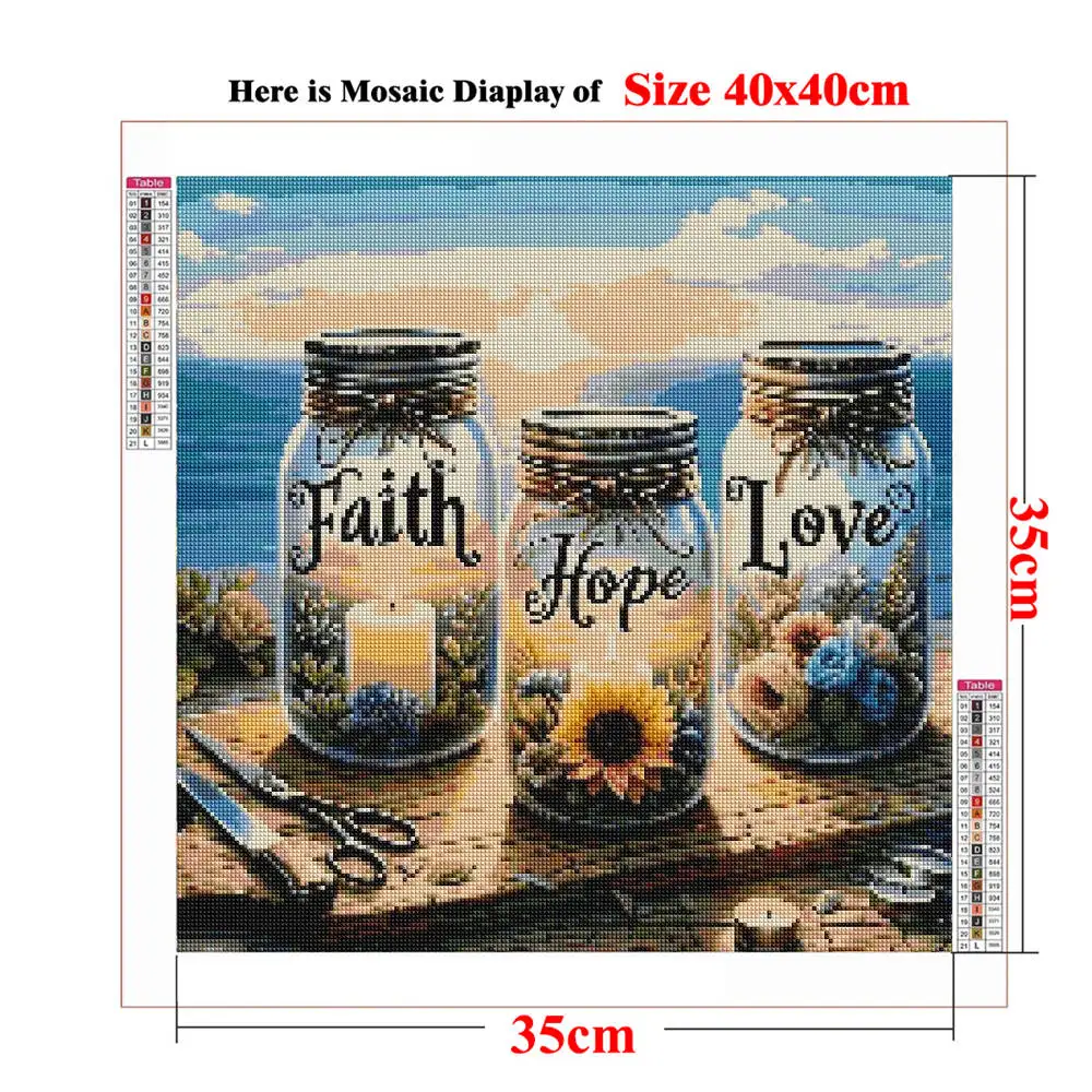 Full Drill Diamond Painting Cross Stitch Rustic Mason Jar Floral Wall Art Diy Embroidery Mosaic DIY Semi-finished Farmhouse Deco
