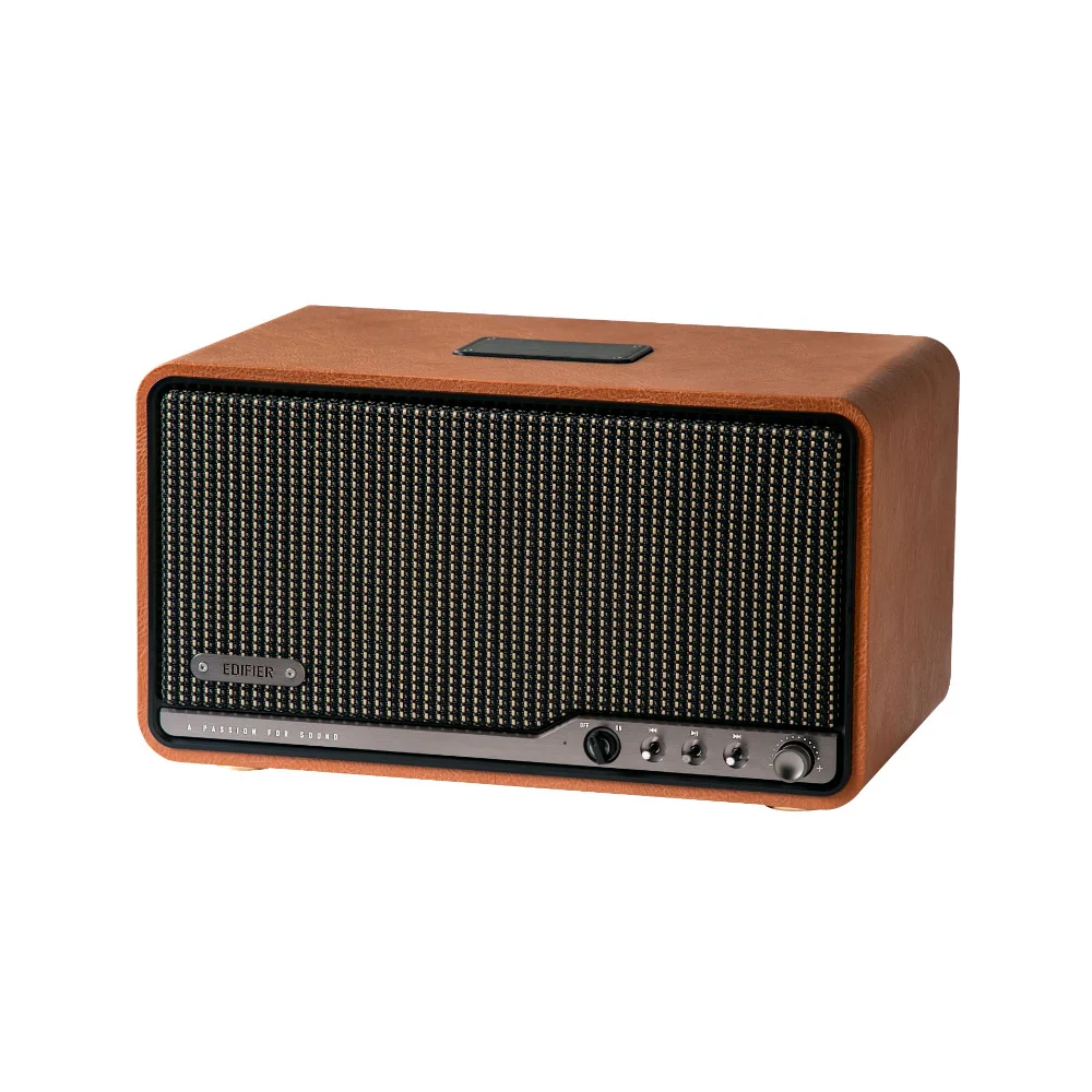 EDIFIER S300 Retro Tafelluidspreker Dubbele Hi-Res LDAC AirPlay2 Dual Band WiFi Bluetooth 5.4 5,5 Inch Bass USB-C AUX Afstandsbediening App