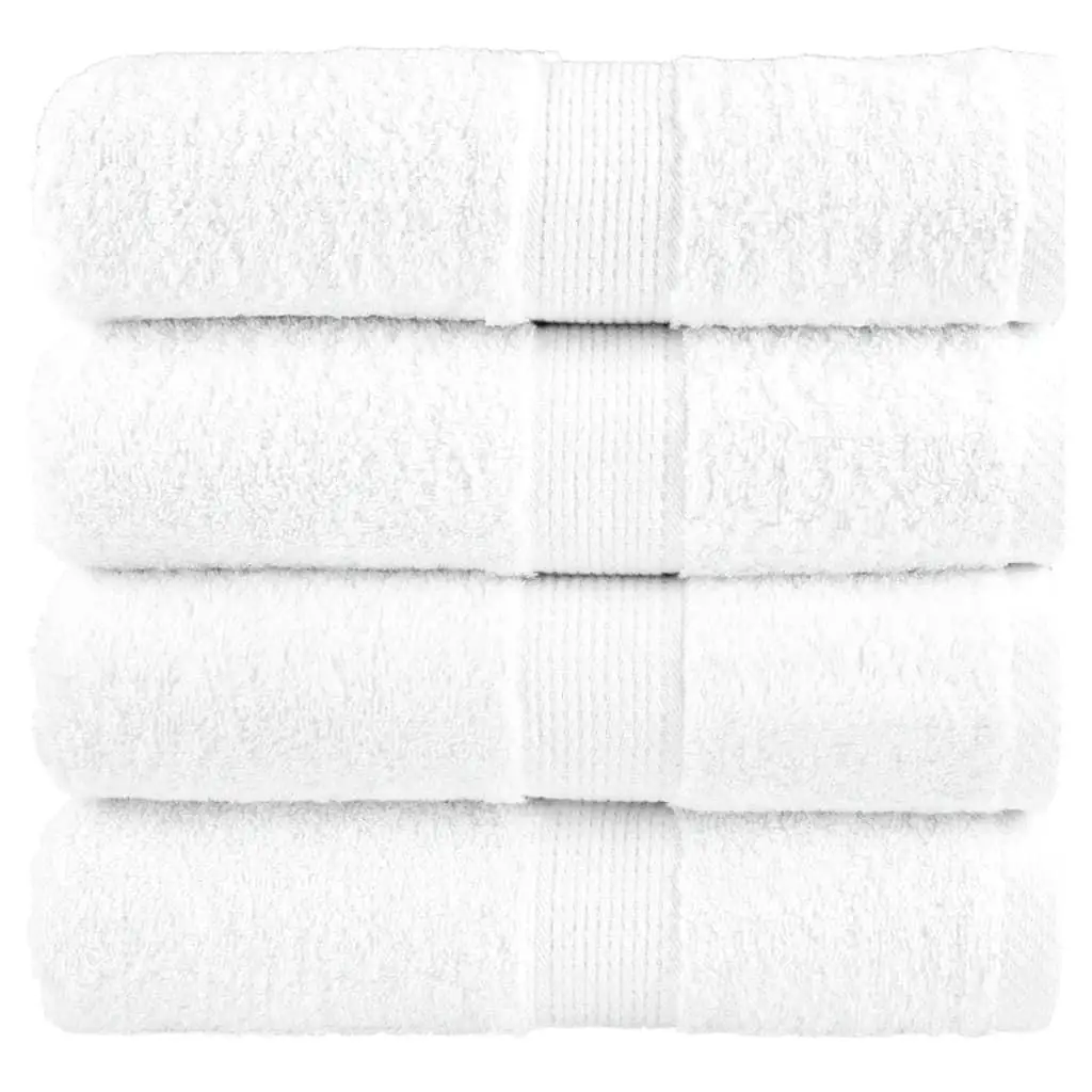 Premium SOLUND Soap Towels - 4pc White Set 30x30cm 600gsm for Luxurious Cleaning