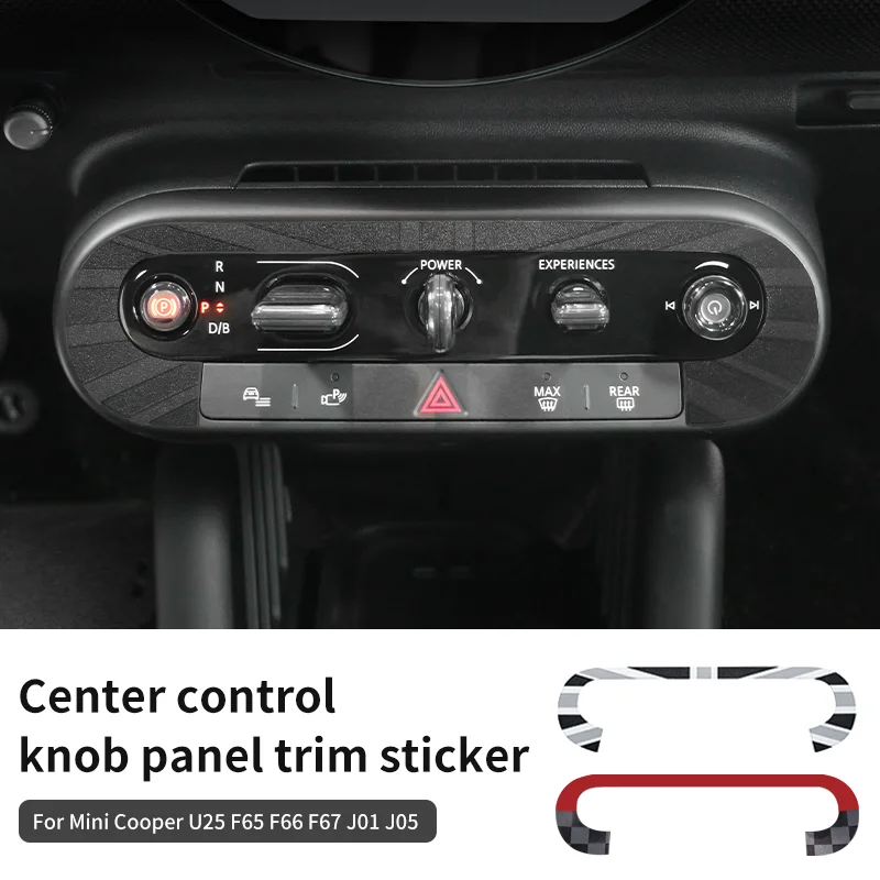 Union Jack Car Central Control Button Frame For Mini Cooper F65 F66 F67 Countryman U25 E/SE J01 EV J05 Aceman Car Accessories