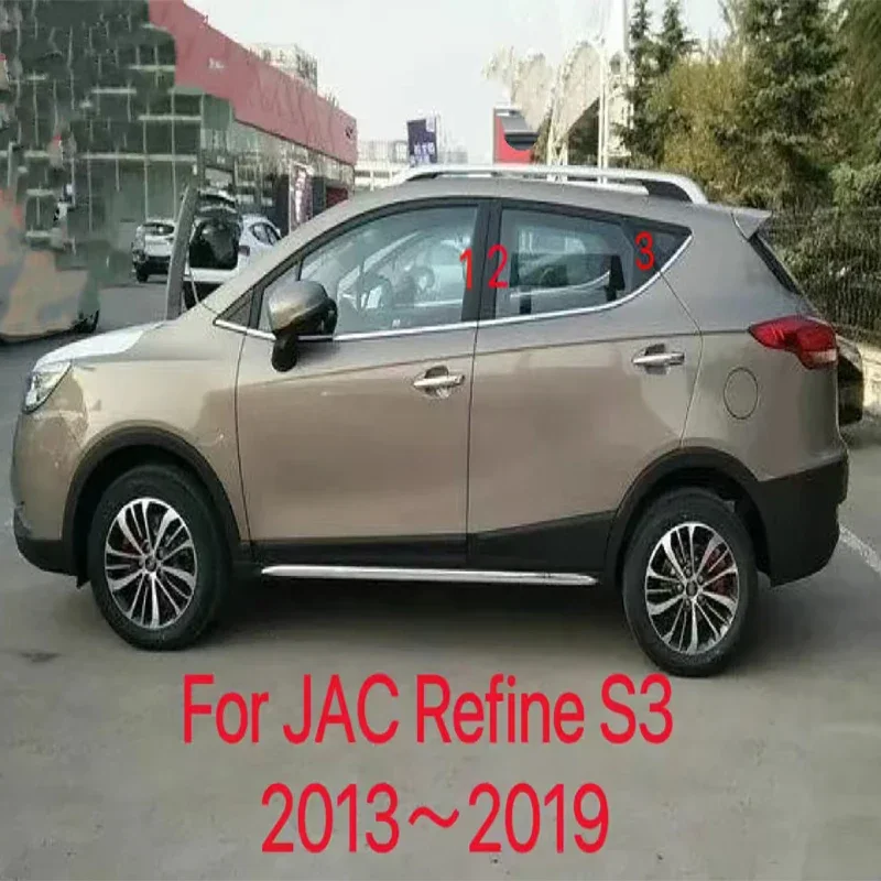 

Stainless Steel Chrome Glossy Car Door Window Center Column BC Pillar Post Cover Trim Accessories for JAC S2 S3 S4 S5 2014-2019