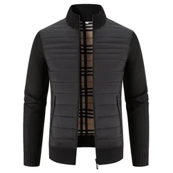Men Knitted Sweater Cardigans Winter Warm New Half High Collar Zipper Cardigan Sweaters Coat Jacket Casual Fashion Men Clothing