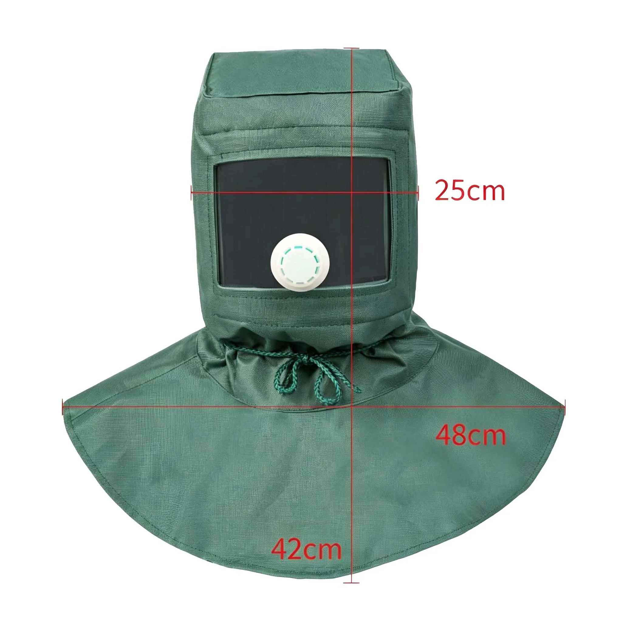 Industrial Sandblasting Helmet with Wide Vision Visor and Ergonomic Design for Grinding Painting and Coating Preparation