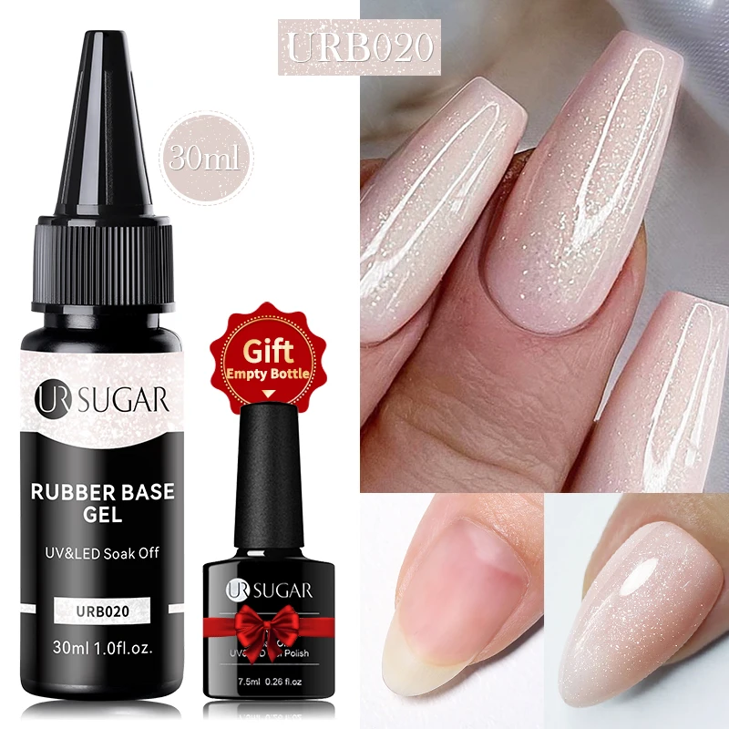 UR SUGAR 30ml Milky Jelly White Rubber Base Gel Refill Package No Wipe Top Coat Soak Off UV LED Camouflage Manicure Varnish