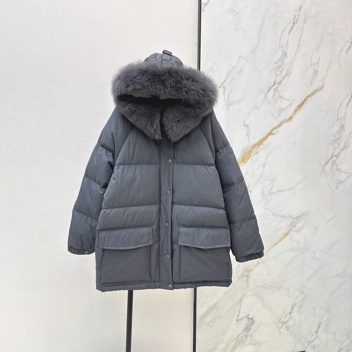 2026 high-quality women's mid to long loose and thick workwear style winter warm cotton clothing--26819100