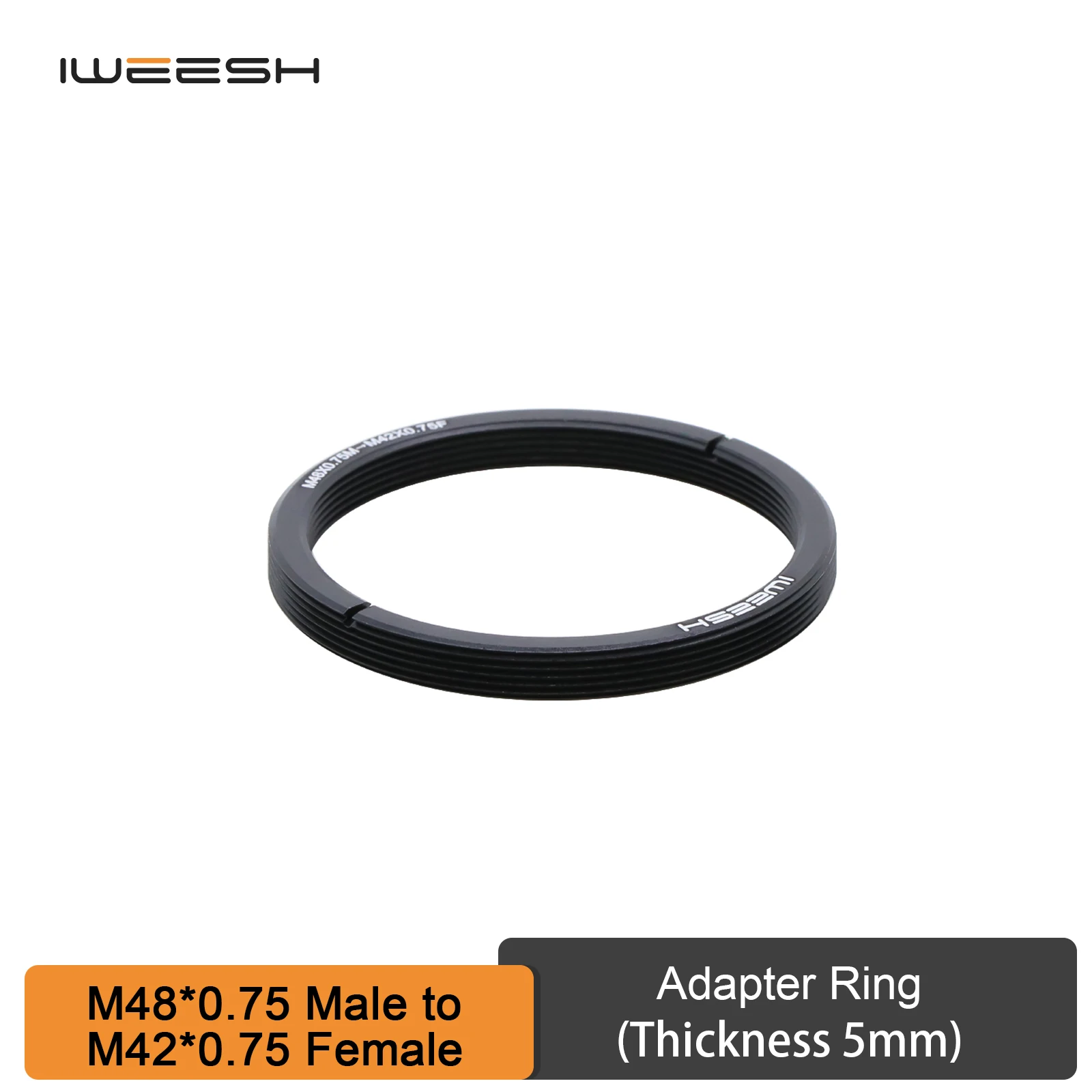 Image of M48 auf M42 Teleskop-Adapterring, Rahmen aus Aluminiumlegierung mit 0,75-Gewinde für astronomische Teleskope