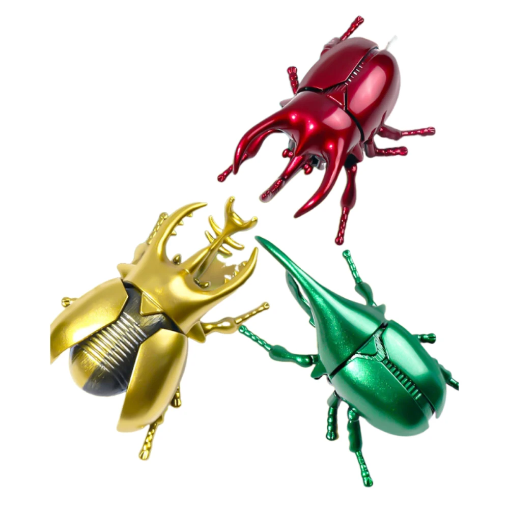 ゼンマイカブトムシ子供のおもちゃゼンマイカブトムシのおもちゃ子供のためのシミュレーションスカラベカブトムシ巻き付け這う昆虫モデルおもちゃ
