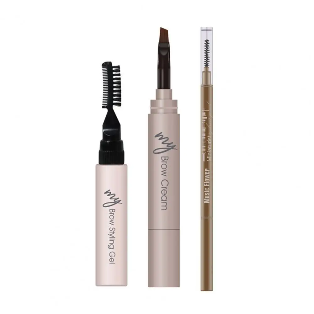 

Liquid Eyebrow Pencil Useful Double-Headed Automatic Long Lasting Eyebrow Pencil Smudge-Proof Soft Brush Hair Brow Pen