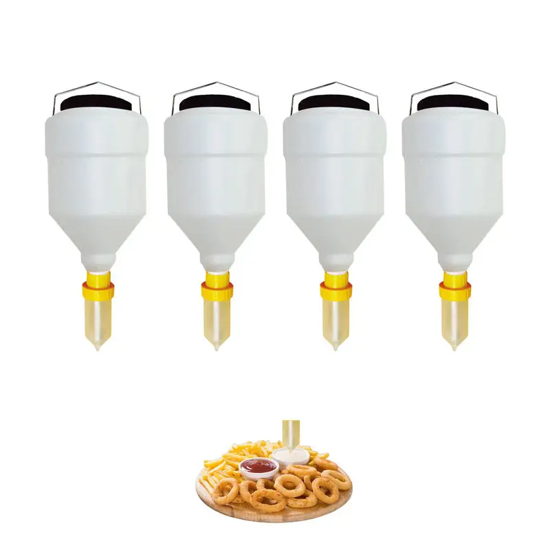 Professional Hanging Large Capacity Plastic Squeeze Bottle with Pump Dispenser for Coffee Syrup Food Service