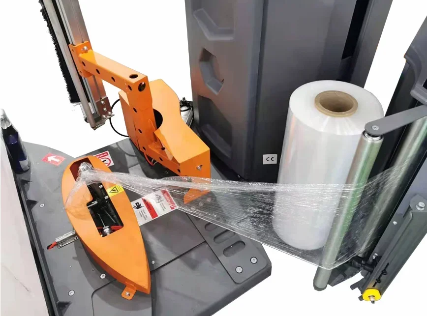 Pneumatic Mode with Film Cutting and Clamping device Fully Auto Wrapper Pallet Wrapping Machine